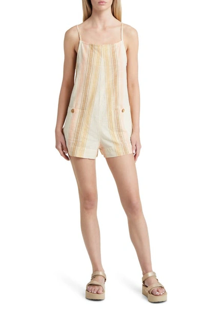 Rip Curl Classic Surf Stripe Romper In Straw