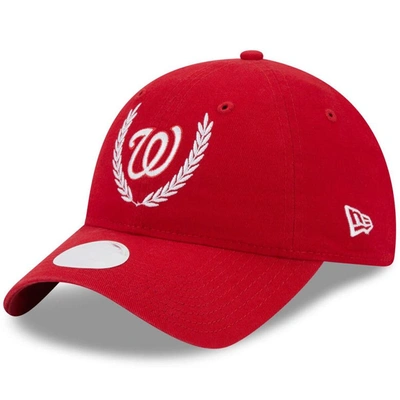 NEW ERA NEW ERA RED WASHINGTON NATIONALS LEAVES 9TWENTY ADJUSTABLE HAT