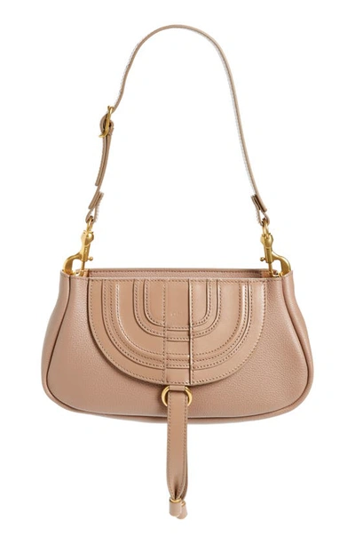 Chloé Crazy Marcie Small Leather Shoulder Bag In Woodrose 527