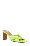 Dune London Maize Slide Sandal In Lime Green