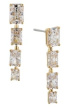 NADRI ISLE LINEAR CUBIC ZIRCONIA DROP EARRINGS