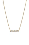 Nadri Cubic Zirconia Bar Pendant Necklace In Gold