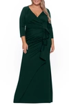 XSCAPE XSCAPE SIDE RUCHED SCUBA GOWN