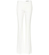 Alexander Mcqueen Leaf Crepe Classic Suiting Pants In White