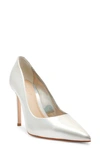 Schutz Lou Pointed Toe Pump In Silver