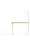 Sferra Grande Hotel Cotton Flat Sheet In White/ Fern