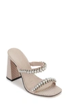 KARL LAGERFELD KARL LAGERFELD PARIS RAYAN RHINESTONE BLOCK HEEL SANDAL