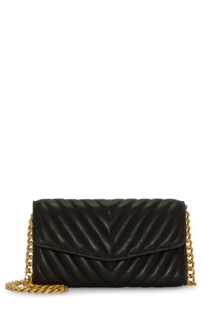 Vince Camuto Theon Chain Wallet In Black Lamb Belfast