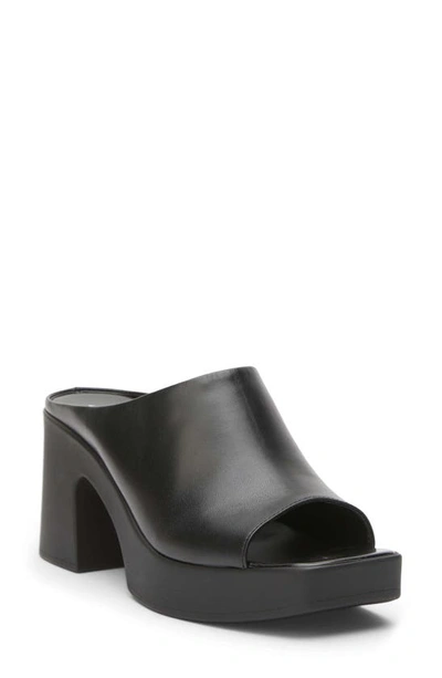 Matisse Faye Platform Slide Sandal In Black