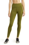 Solely Fit Performance Action High Waist Leggings In Sea Olive