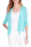 NIC + ZOE 4-WAY CONVERTIBLE LINEN BLEND CARDIGAN