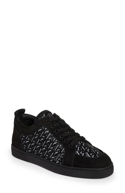 Christian Louboutin Rantulow Orlato Mixed Media Sneaker In Black