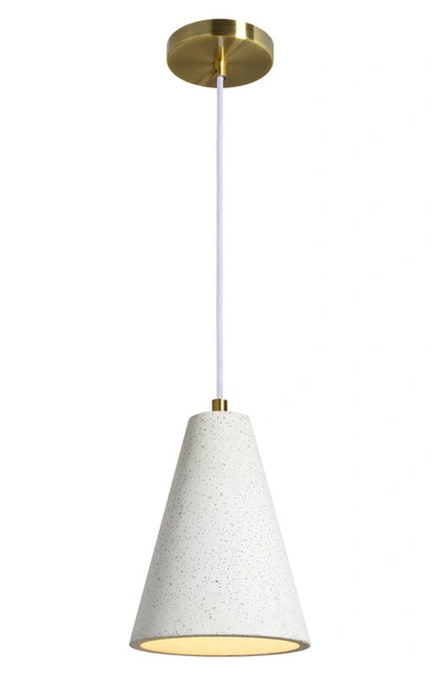 Renwil Paula Ceiling Light Fixture In Off White/ Speckles/ Ant Brass