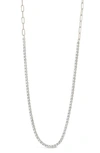 Sterling Forever Dani Chain Necklace In Silver