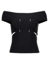Alexander Mcqueen Lex Sliced Top Ld32 In Black