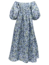 Carolina Herrera Off-the-shoulder Floral-print Taffeta Gown In Multicolor