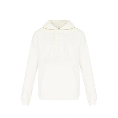 Emporio Armani Logo Hooded Sweatshirt In White
