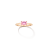 Aurate New York Birthstone Baguette Ring - Pink Tourmaline In White