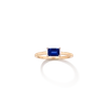 Aurate New York Birthstone Baguette Ring (sapphire) In White