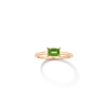 Aurate New York Birthstone Baguette Ring - Peridot In White