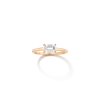 Aurate New York Birthstone Baguette Ring - White Topaz