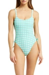 VITAMIN A GEMMA CINCHED SIDE TIE ONE-PIECE SWIMSUIT