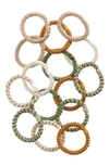 L Erickson Grab & Go 15-pack Braided Ponytail Holders In Minimal Neutrals