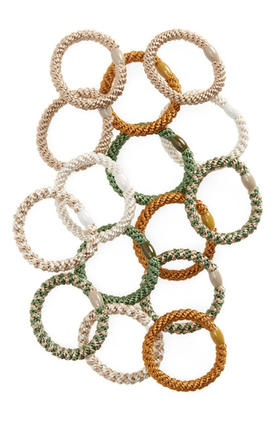 L Erickson Grab & Go 15-pack Braided Ponytail Holders In Minimal Neutrals