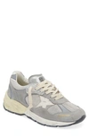 Golden Goose Dad-star Distressed Leather-trimmed Mesh And Suede Sneakers In Gray