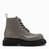 Bottega Veneta Lug Asphalt Lace-up Boot In Grey