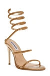 Steve Madden Women's Exotica Embellished High Heel Wrap Sandals In Bronze