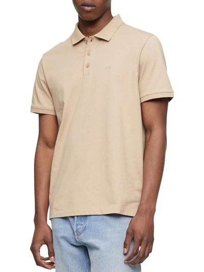 Calvin Klein Mens Short Sleeve Collar Polo In Multi