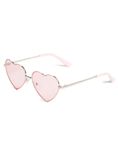 Guess Factory Girl's Pink Heart Sunglasses
