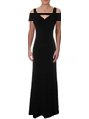 NIGHTWAY WOMENS CUT OUT COLD SHOULDER EVENING DRESS