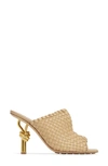 Bottega Veneta Knot Embellished Intrecciato Leather Mules In Cane Sugar