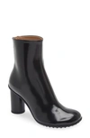 Bottega Veneta Tube Heel Atomic Leather Booties 10cm In Black