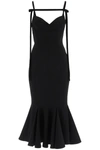 Attico Beath Open-back Embellished Stretch-ponte Midi Dress