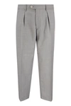 Etro Men's Fresh Wool Tailored Trousers In Grey