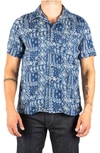 HIROSHI KATO THE WRENCH WAFFLE BANDANA PRINT SHORT SLEEVE BUTTON-UP CAMP SHIRT