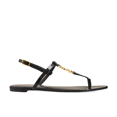 Saint Laurent Cassandra Logo Leather Sandals In Default Title