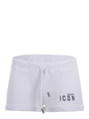 Dsquared2 Icon Track Shorts In Bianco