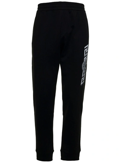 Versace Logo-print Track Trousers In Black