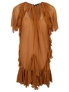 Dsquared2 Draped Midi Dress In Ocher