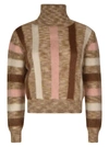 Dsquared2 Striped Crop Jumper In Natural