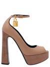 TOM FORD TOM FORD CHARM PADLOCK LEATHER SANDALS