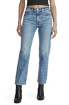 RAG & BONE HARLOW RHINESTONE STRAIGHT LEG JEANS