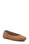 Dune London Harlows Ballet Flat In Tan