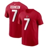 NIKE NIKE BIJAN ROBINSON RED ATLANTA FALCONS PLAYER NAME & NUMBER T-SHIRT