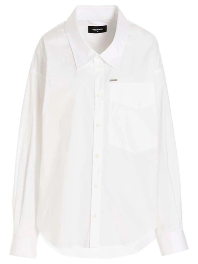 Dsquared2 Maxi Pocket Shirt In White