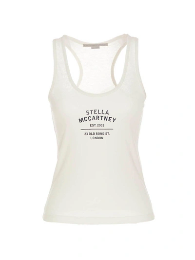 Stella Mccartney Stella Mc Cartney Logo Print Racerback Top In White